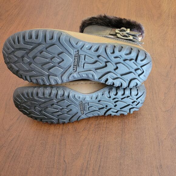 Merrell Decora Chant Waterproof Boots Womens 9 Mocha Winter Snow Boots Mid Calf - Picture 6 of 16